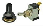 Marine 12 VDC, 25A SPST Momentary Toggle Switch With Toggle Switch Boot  (Black)